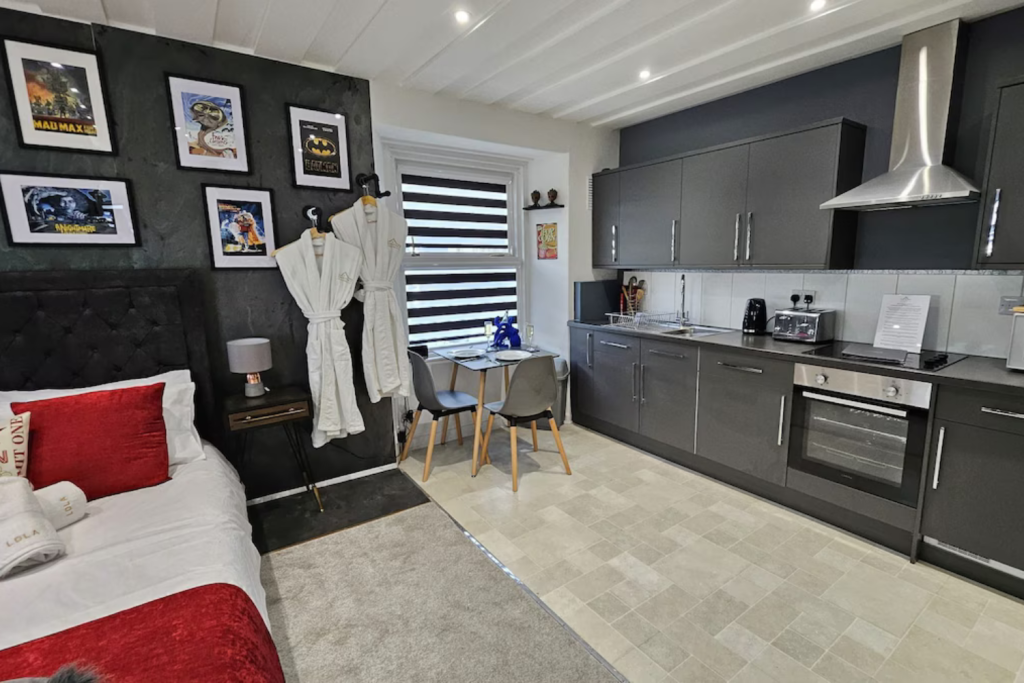 7 half the bedroom and kitchen