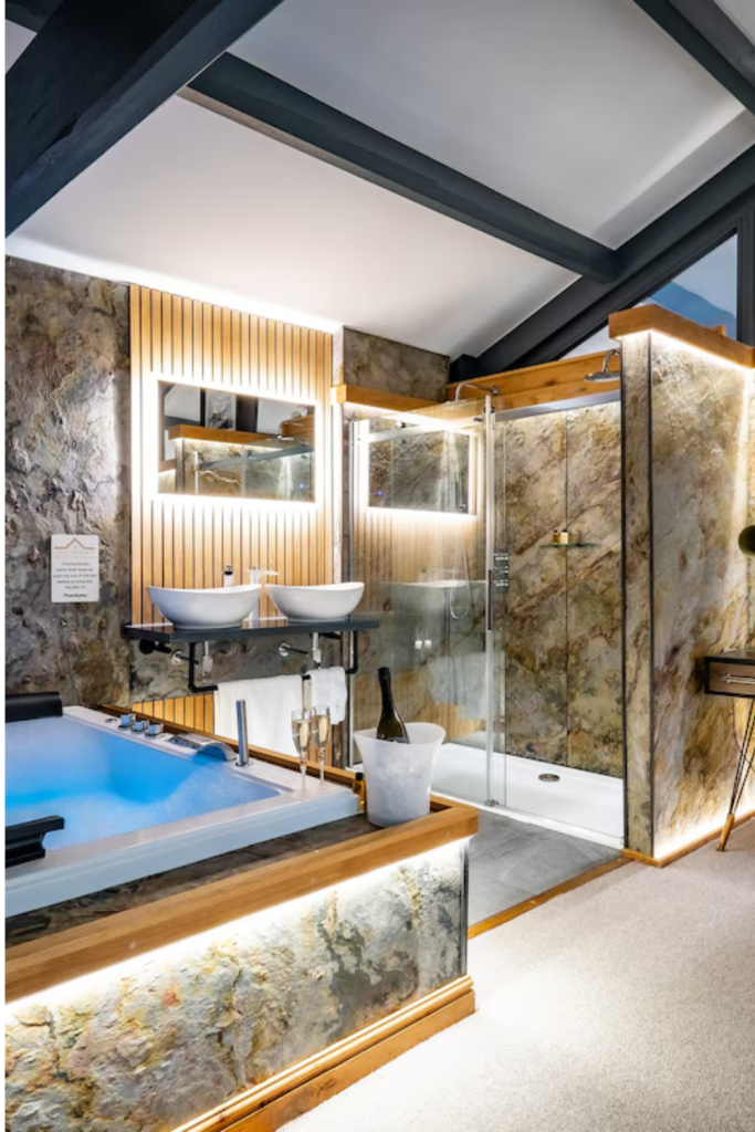 book now hot tub showers and sink